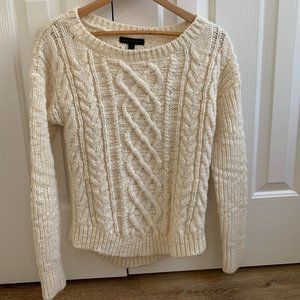 Banana Republic Cream Cable Knit Sweater